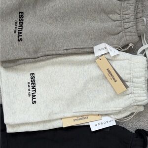 Essentials Kids Light Gray and Cream Joggers